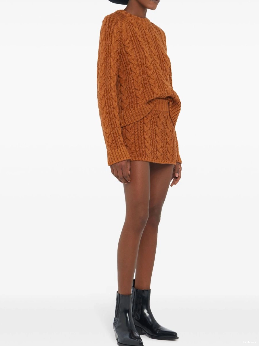 Affordable Women mid-rise cable-knit Alanui skirt 0403